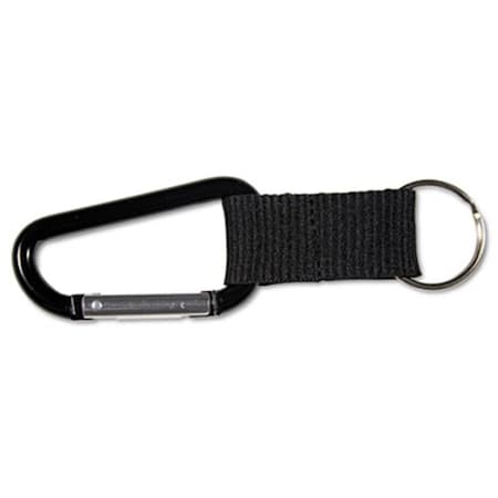 Gb Gifts Carabiner Key Chains  Split Key Rings  Aluminum  Black, 10PK GB2524302